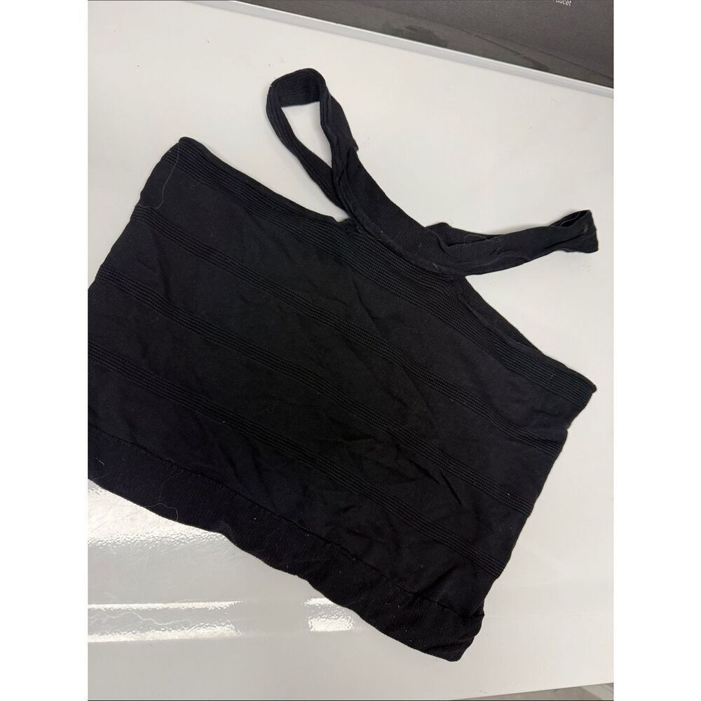 Black Crop Top - High Neck - Like New No Name No Brand Size Small